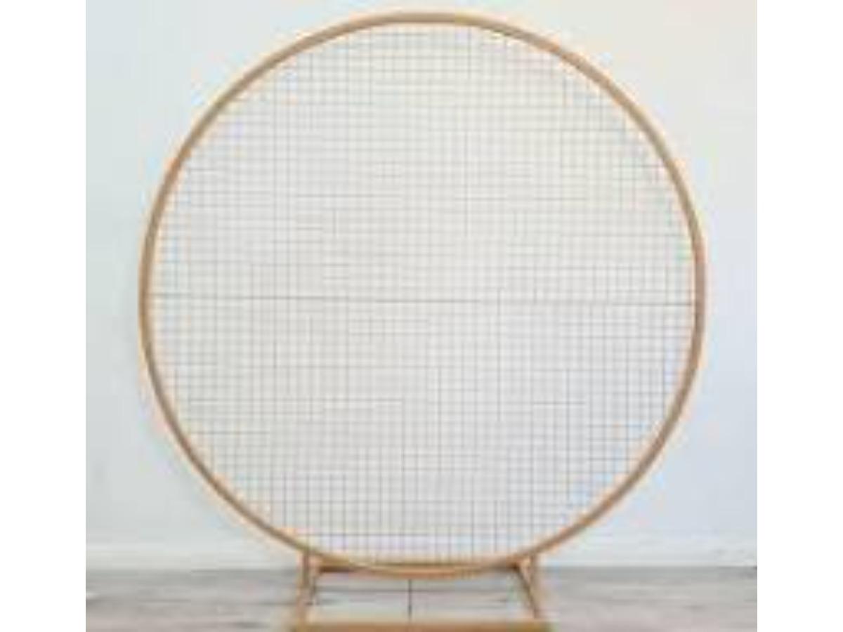 Gold Round Backdrop Stand 2m