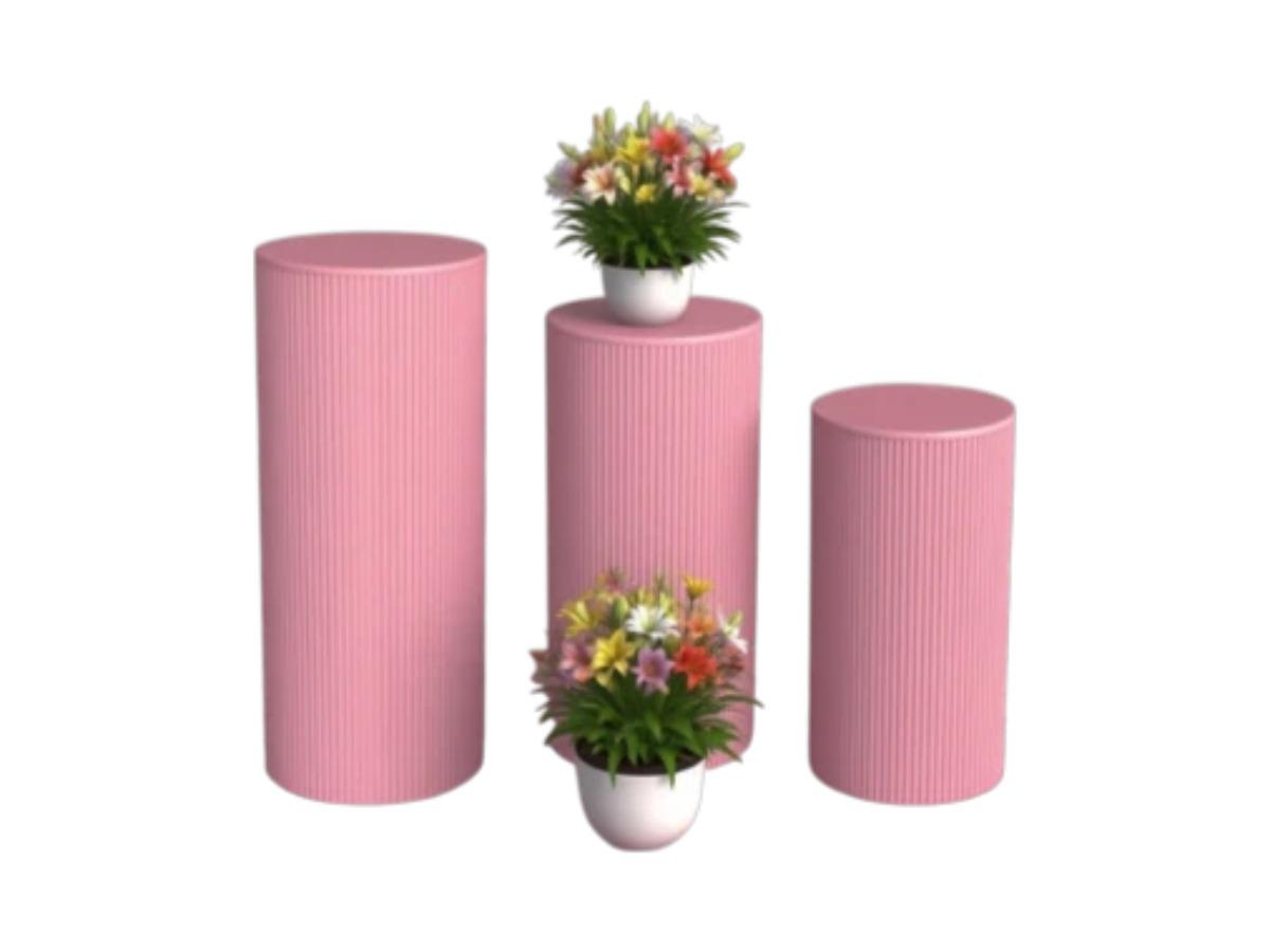 Pink Ripple Plinth Set
